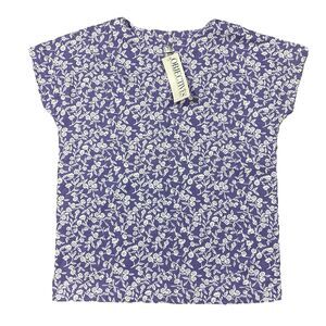Vintage Objectives Floral Shirt Purple White Flowers Made in Singapore Small